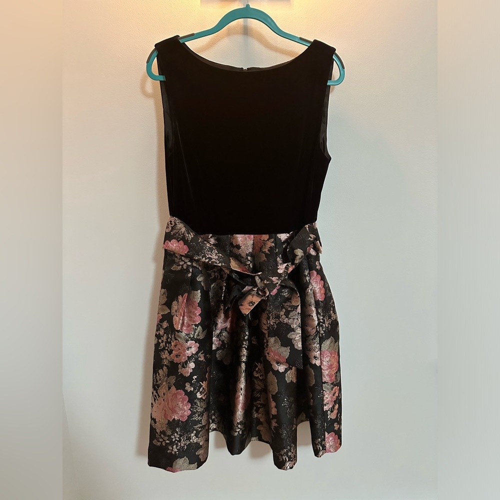 Black Velvet and floral dress